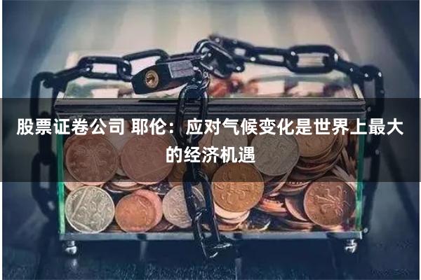 股票证卷公司 耶伦：应对气候变化是世界上最大的经济机遇